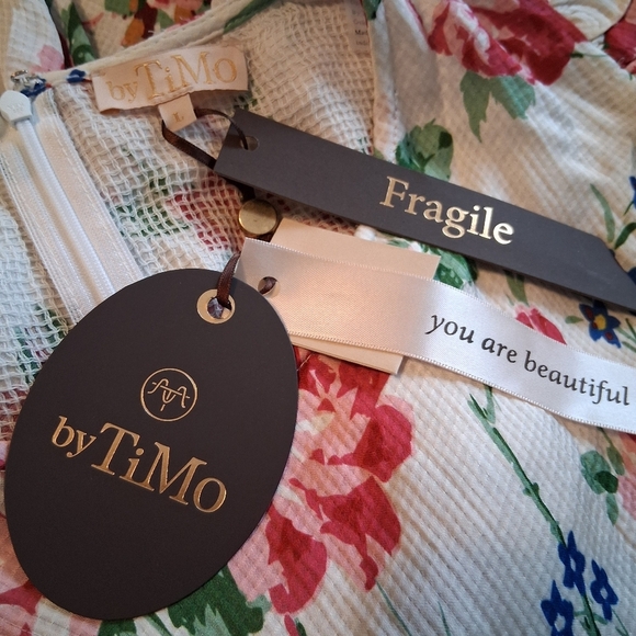 byTiMo Bubble Floral-Printed Satin Ruched Minidress Size L - Picture 12 of 15